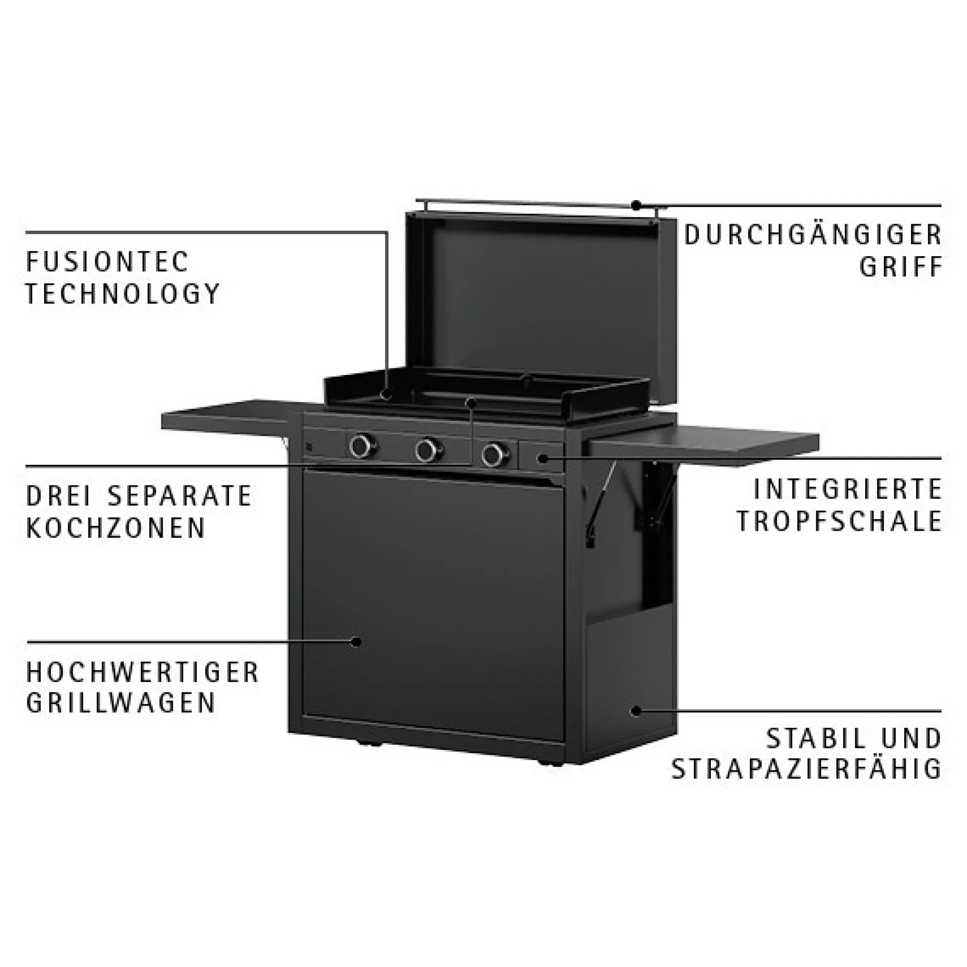 Edition One Plancha-Set mit Wagen, 75 cm, Gas|WMF Best