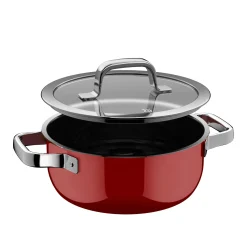 Fusiontec Mineral Pro, Bratentopf mit Deckel, 20 cm, Passion Red|WMF Discount