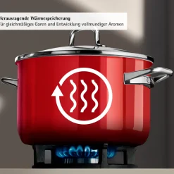 Fusiontec Mineral Pro, Bratentopf mit Deckel, 24 cm, Passion Red|WMF Hot