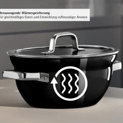 Fusiontec Mineral Pro, Kochschüssel mit Deckel, 20 cm, Black|WMF Outlet