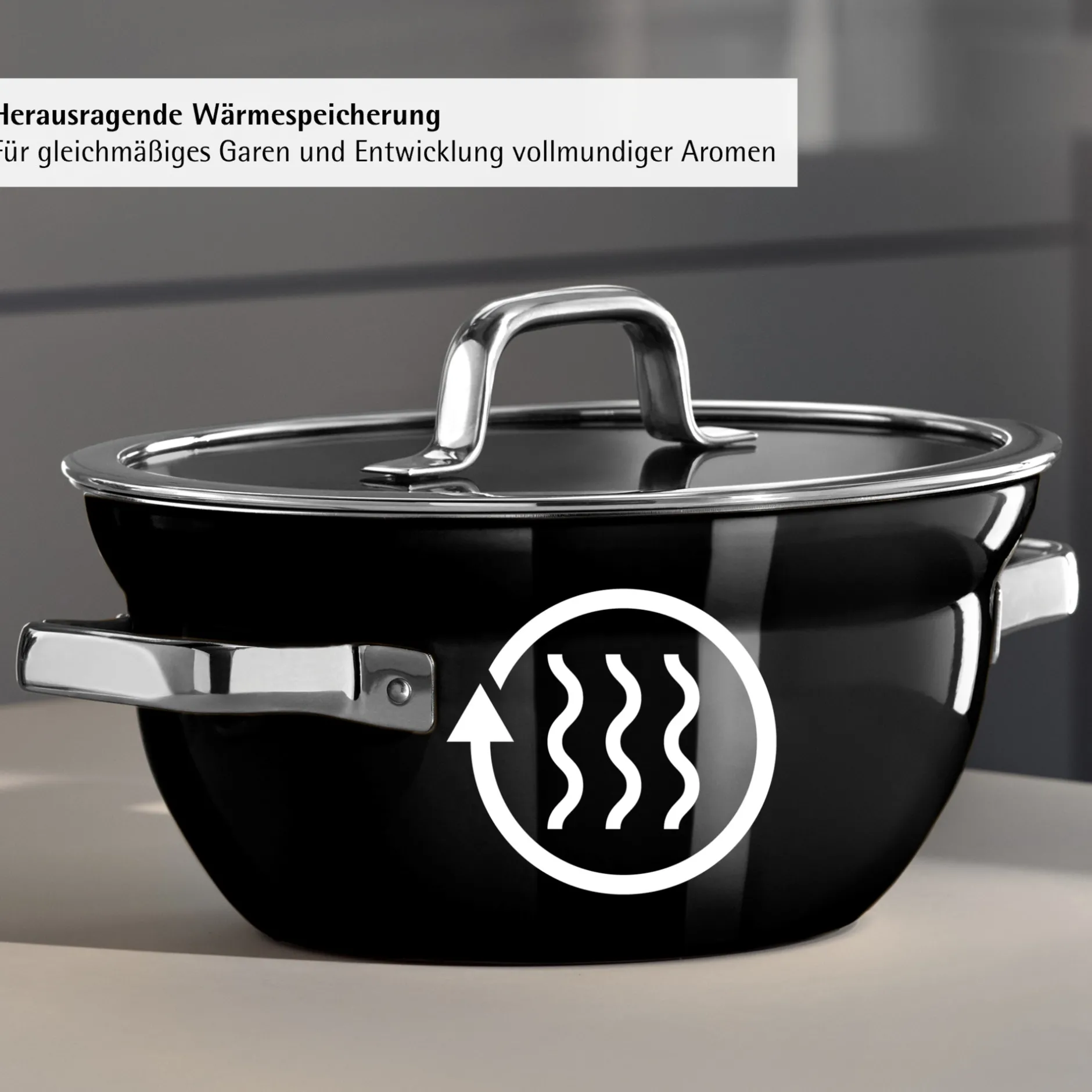 Fusiontec Mineral Pro, Kochschüssel mit Deckel, 20 cm, Black|WMF Outlet