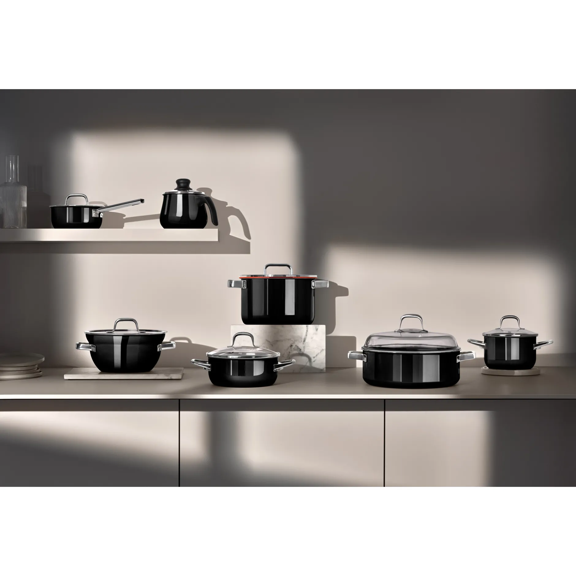 Fusiontec Mineral Pro, Kochschüssel mit Deckel, 20 cm, Black|WMF Outlet