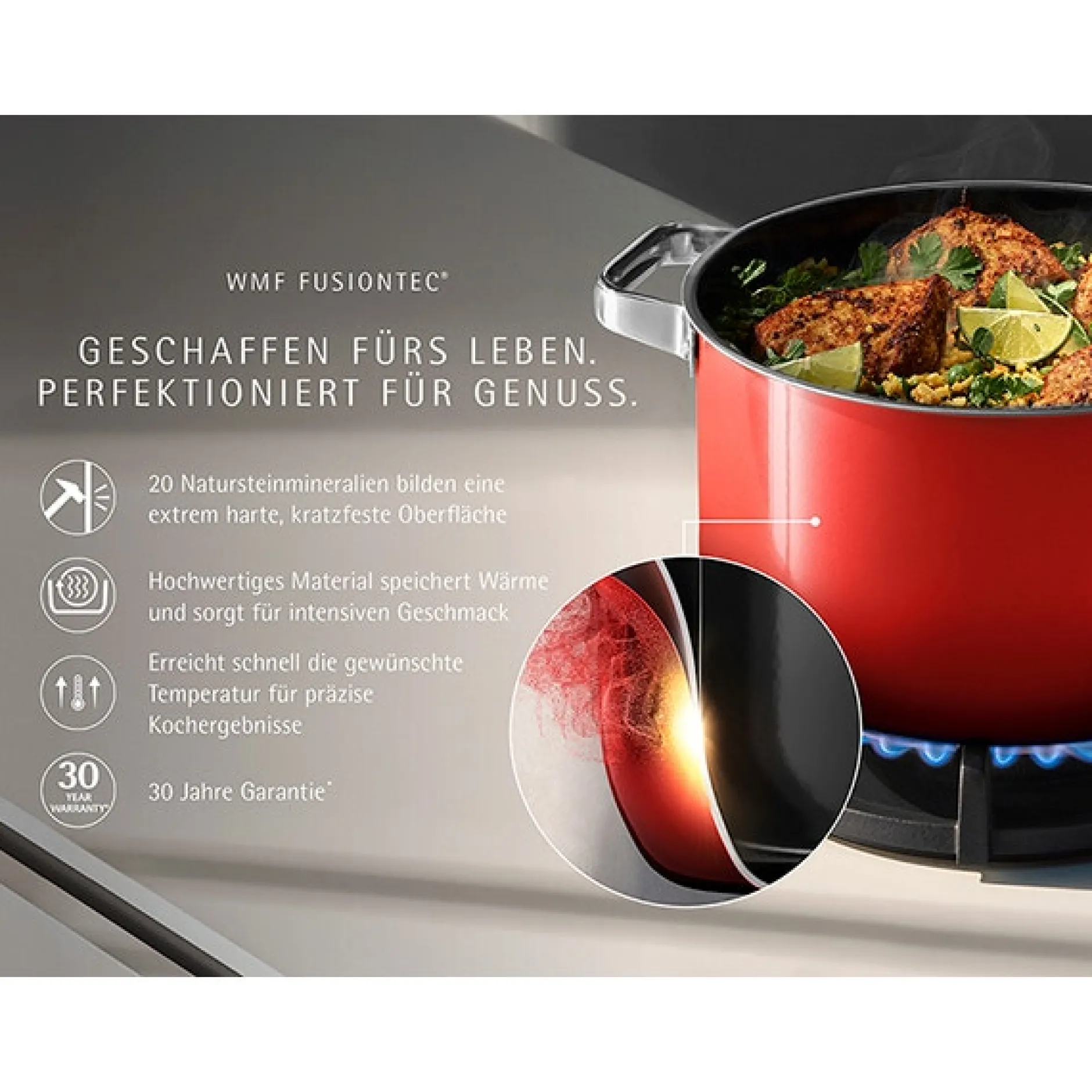 Fusiontec Mineral Pro, Topf-Set, 4-teilig, Passion Red|WMF Discount