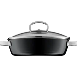 Fusiontec Mineral Schmorpfanne mit Glasdeckel, 28 cm, Black|WMF Discount