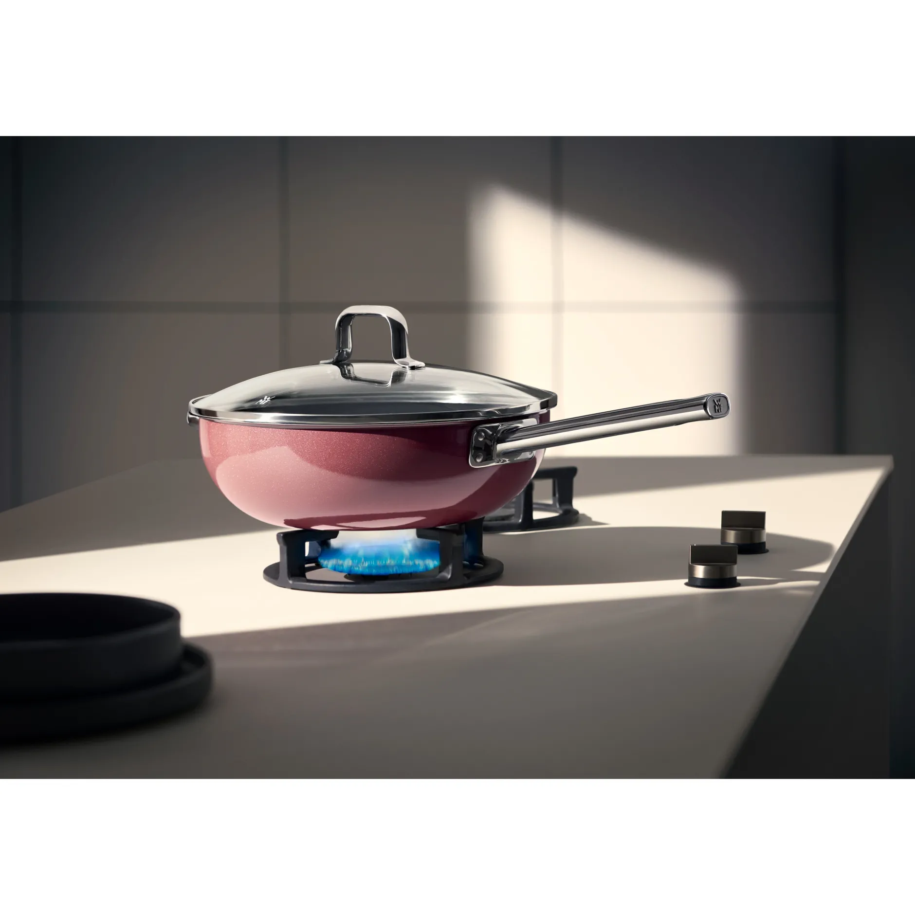 Fusiontec Mineral Wok mit Glasdeckel, 28 cm, Rose Quartz|WMF Outlet