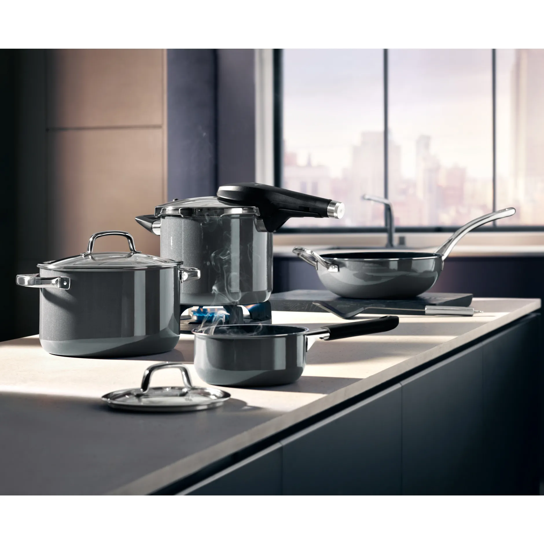 Fusiontec Perfect Premium Schnellkochtopf, 22 cm, 6,5 Liter, Platinum|WMF Sale