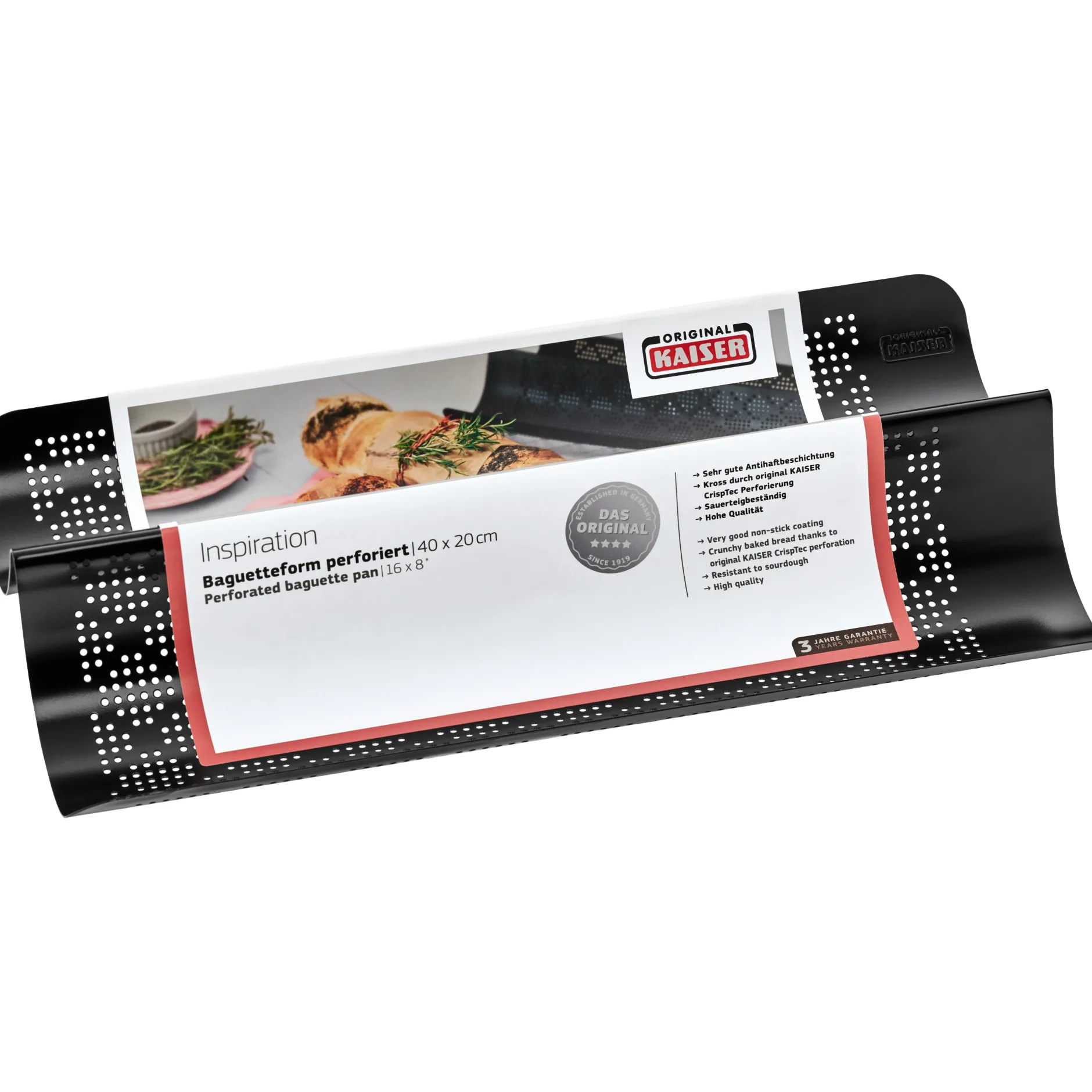 KAISER Inspiration Baguette-Backform, perforiert, 40 x 20 cm|WMF Hot