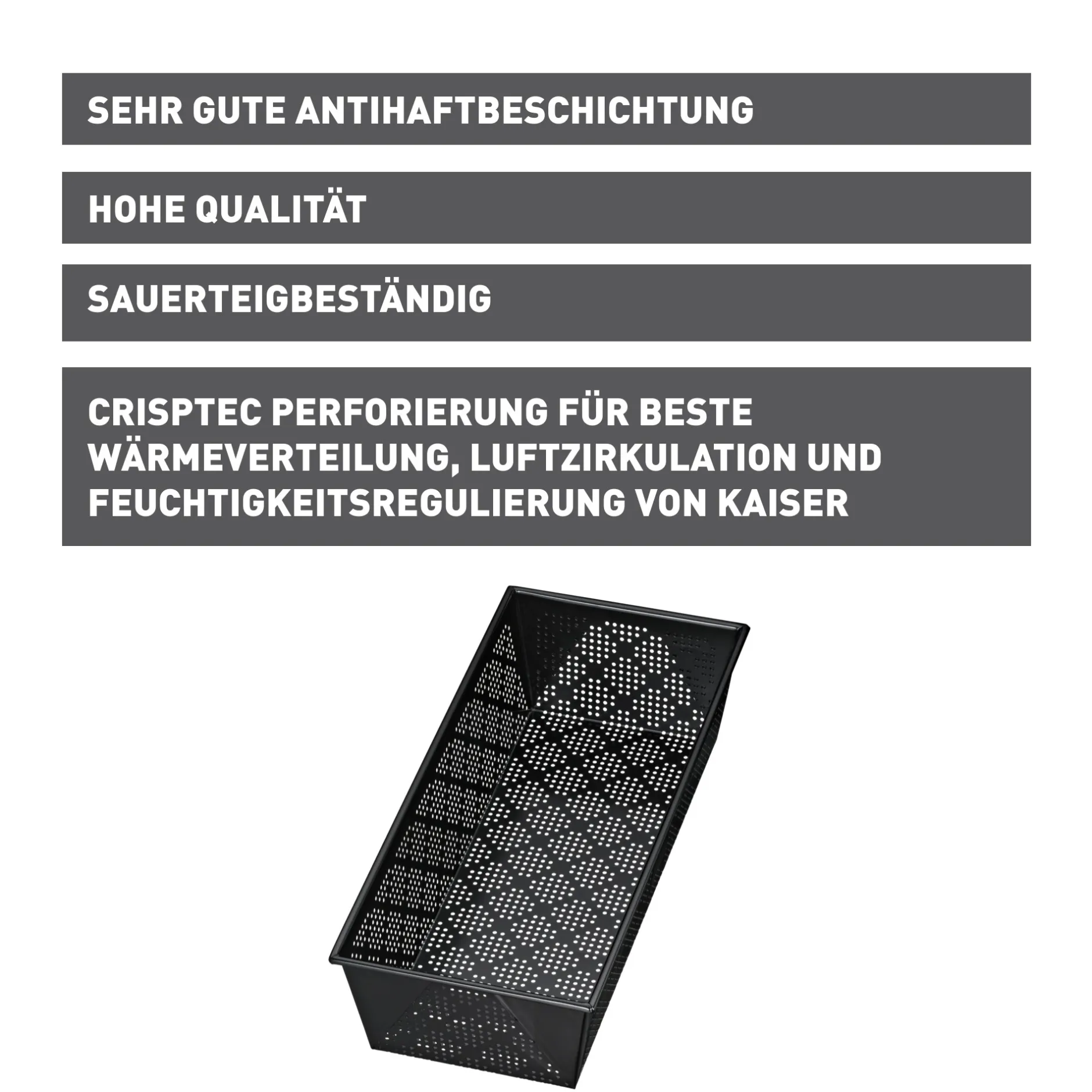 KAISER Inspiration Brotbackform, perforiert, 35 cm|WMF Hot