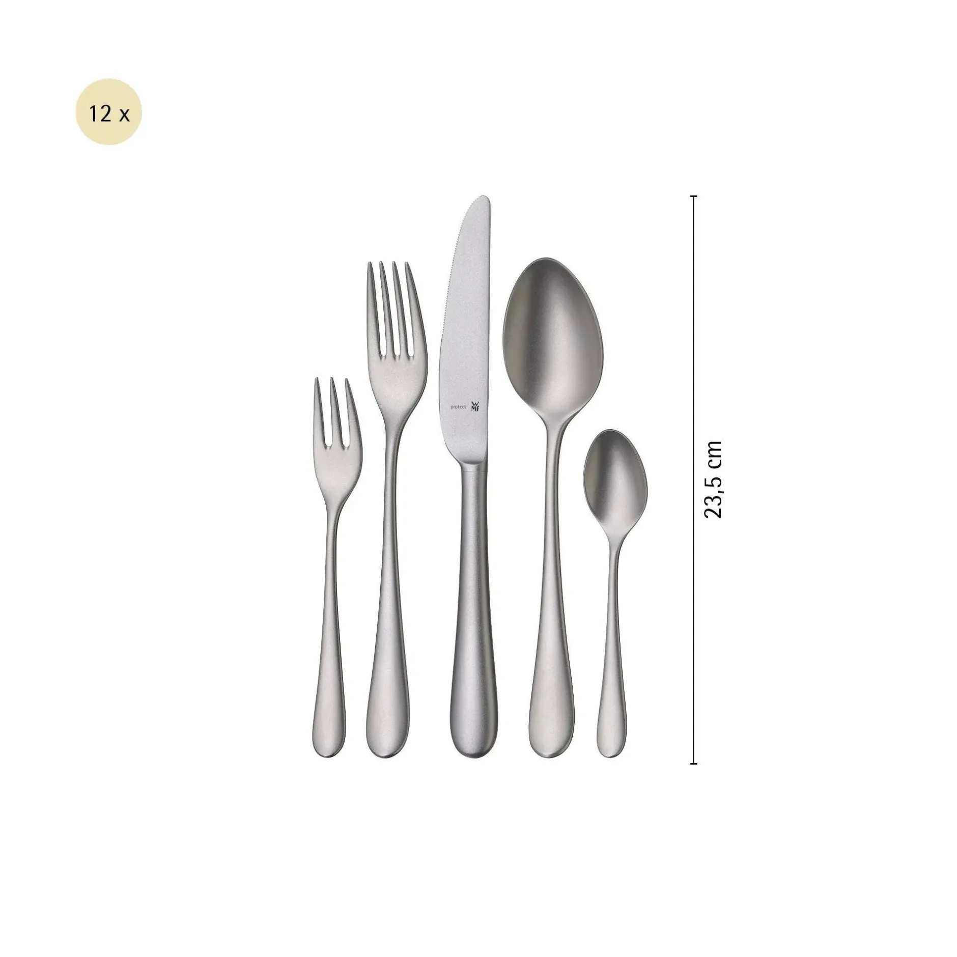 Merit Besteck-Set, 66-teilig, Cromargan protect®, sandgestrahlt|WMF New
