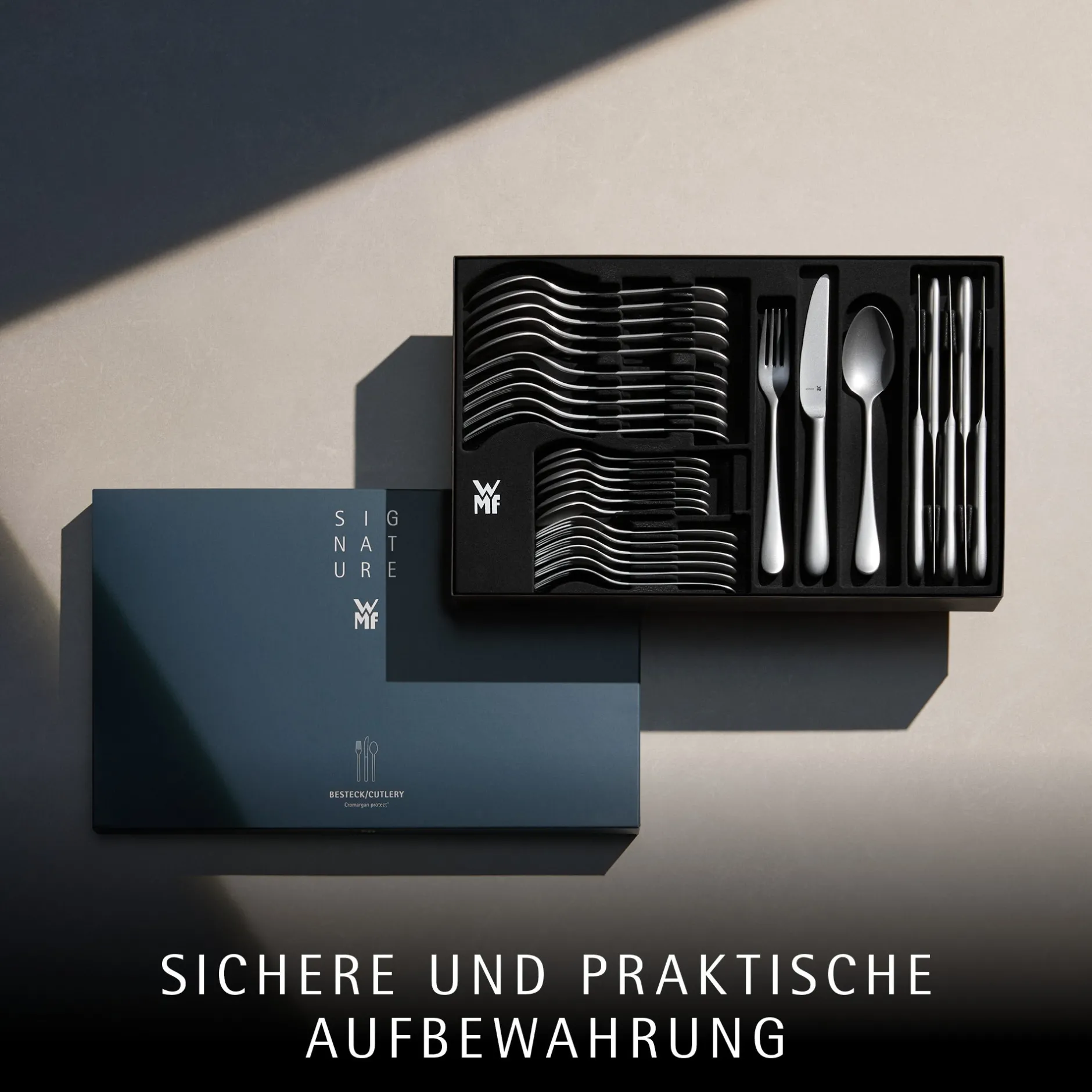 Merit Besteck-Set, 66-teilig, Cromargan protect®, sandgestrahlt|WMF New