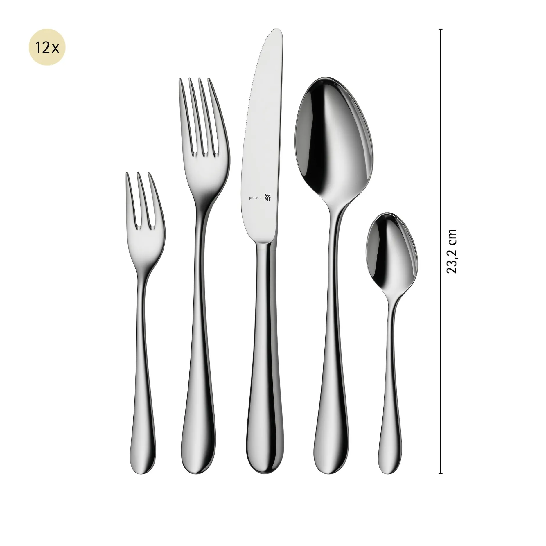 Merit Besteck-Set, 66-teilig, Cromargan protect®|WMF New