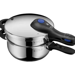 Perfect Plus One Pot Schnellkochtopf-Set, 22 cm, 3 & 4,5 L, stapelbar, mit Dämpfeinsatz|WMF Outlet