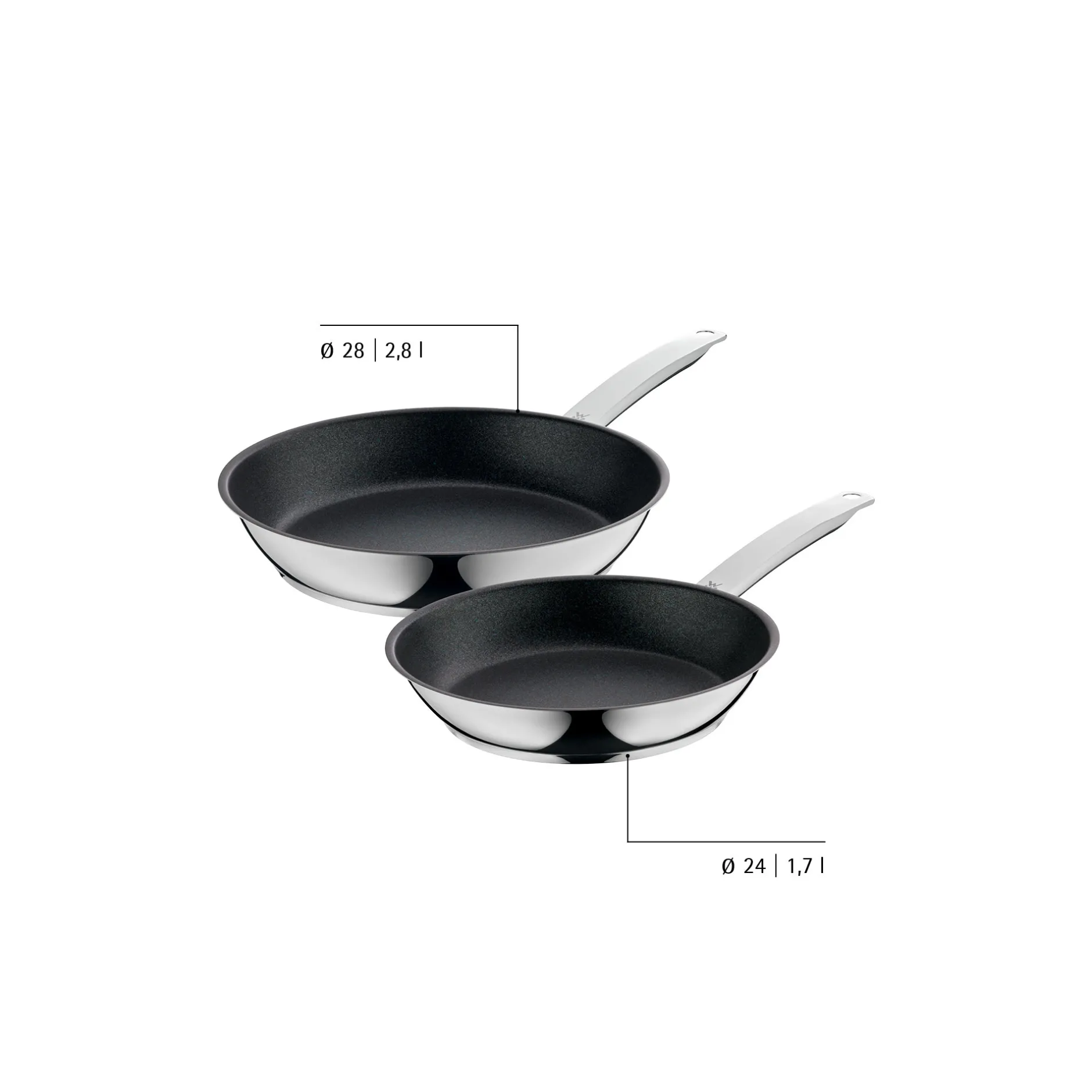 PermaDur Advance Pfannen-Set, 2-teilig, 24 und 28 cm|WMF Hot