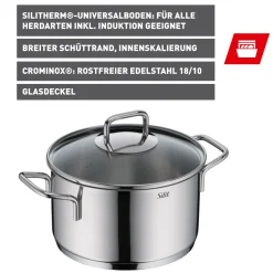 Silit Extra Cook Kochtopf 20 cm mit Glasdeckel|WMF