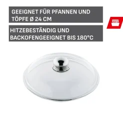Silit Glasdeckel mit Edelstahlgriff, 24 cm|WMF New