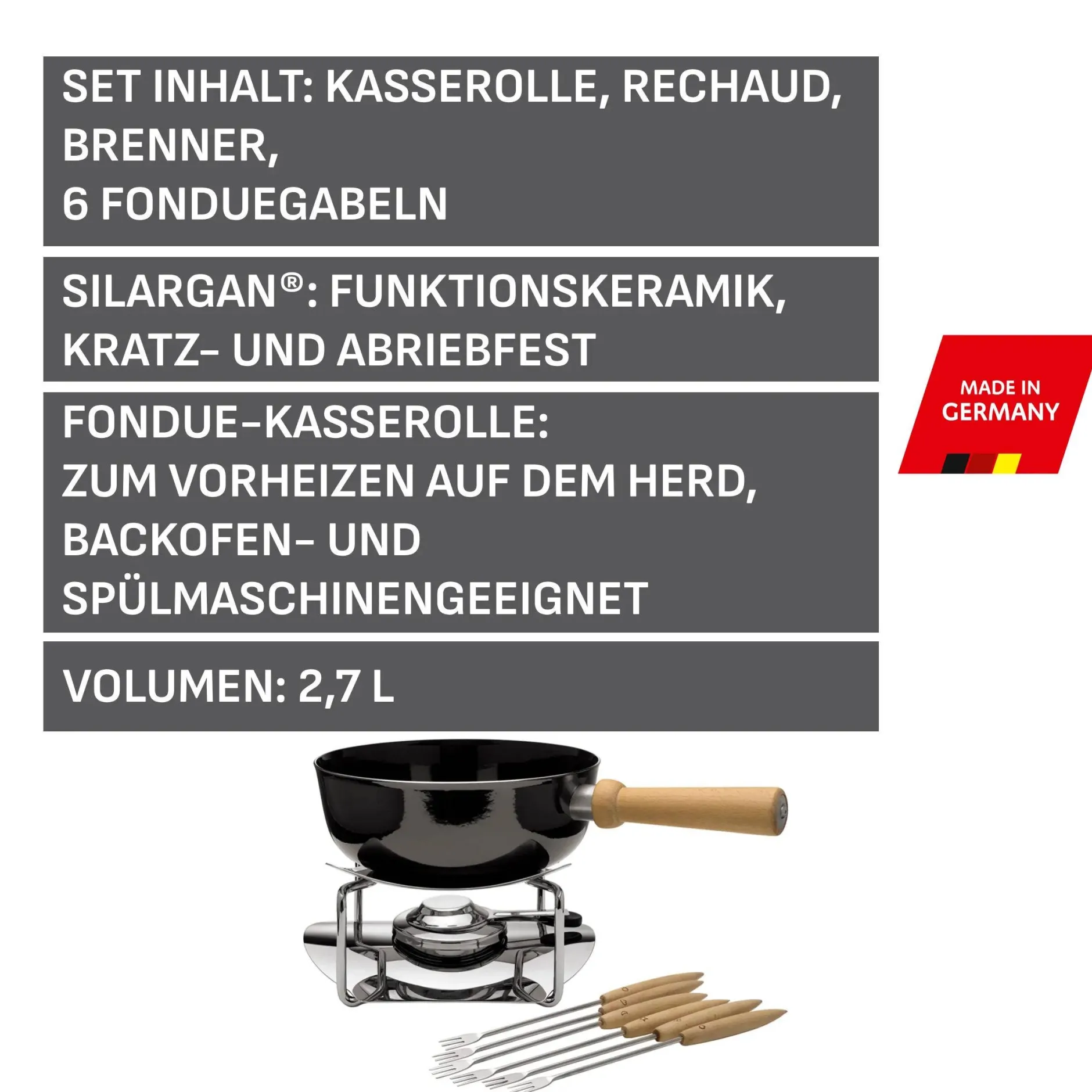 Silit Käsefondue-Set, 9-teilig|WMF Outlet
