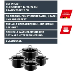 Silit Silargan® Elegance Topf-Set, 4-teilig, Black|WMF Discount