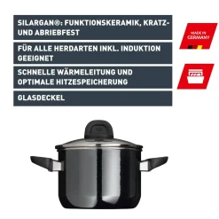 Silit Silargan® Modesto Bratentopf mit Deckel, 24 cm, Black|WMF Outlet
