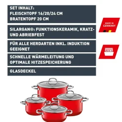 Silit Silargan® Passion Topf-Set, 4-teilig, Red|WMF Online