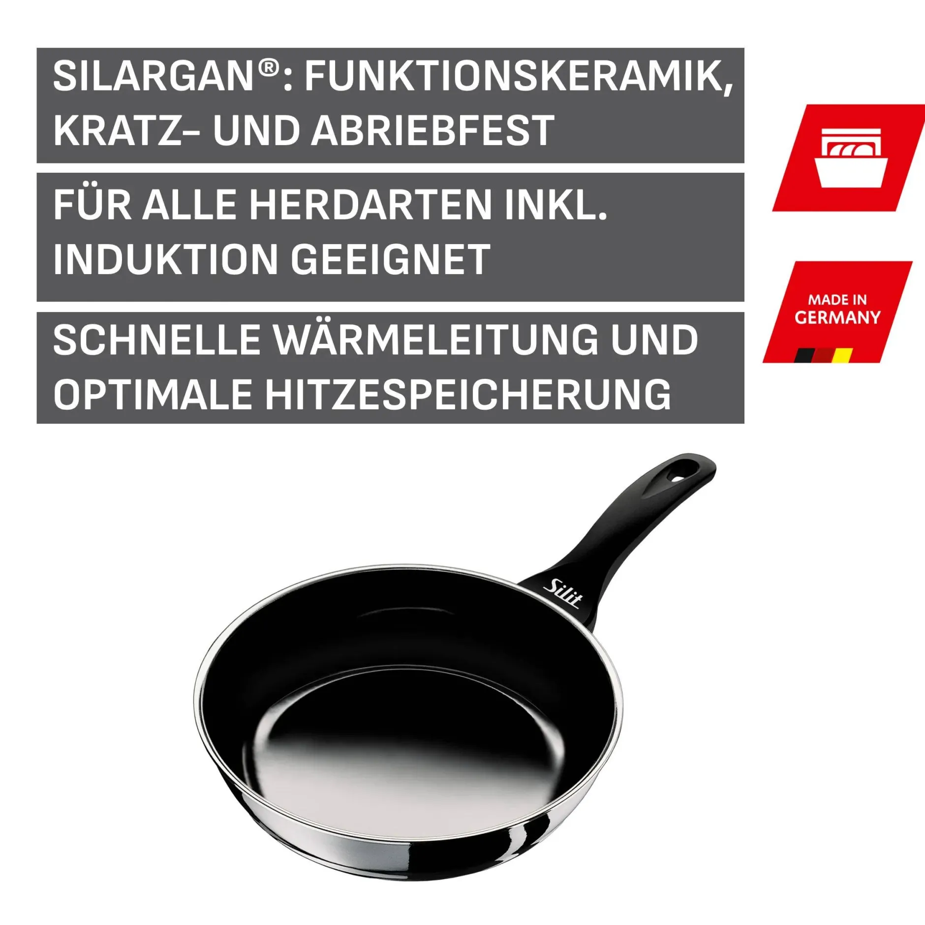 Silit Silargan® Professional Stielpfanne hoch, 24 cm, Black|WMF Best