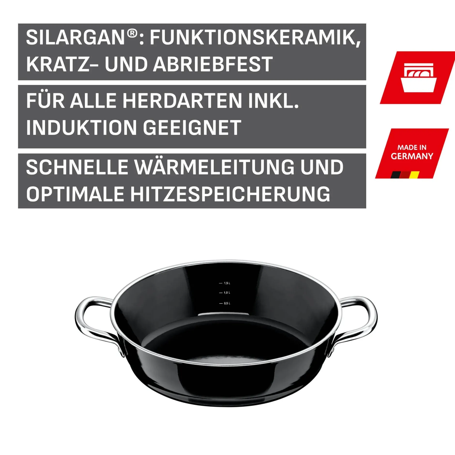 Silit Silargan® Professional Schmorpfanne, 24 cm, Black|WMF Online