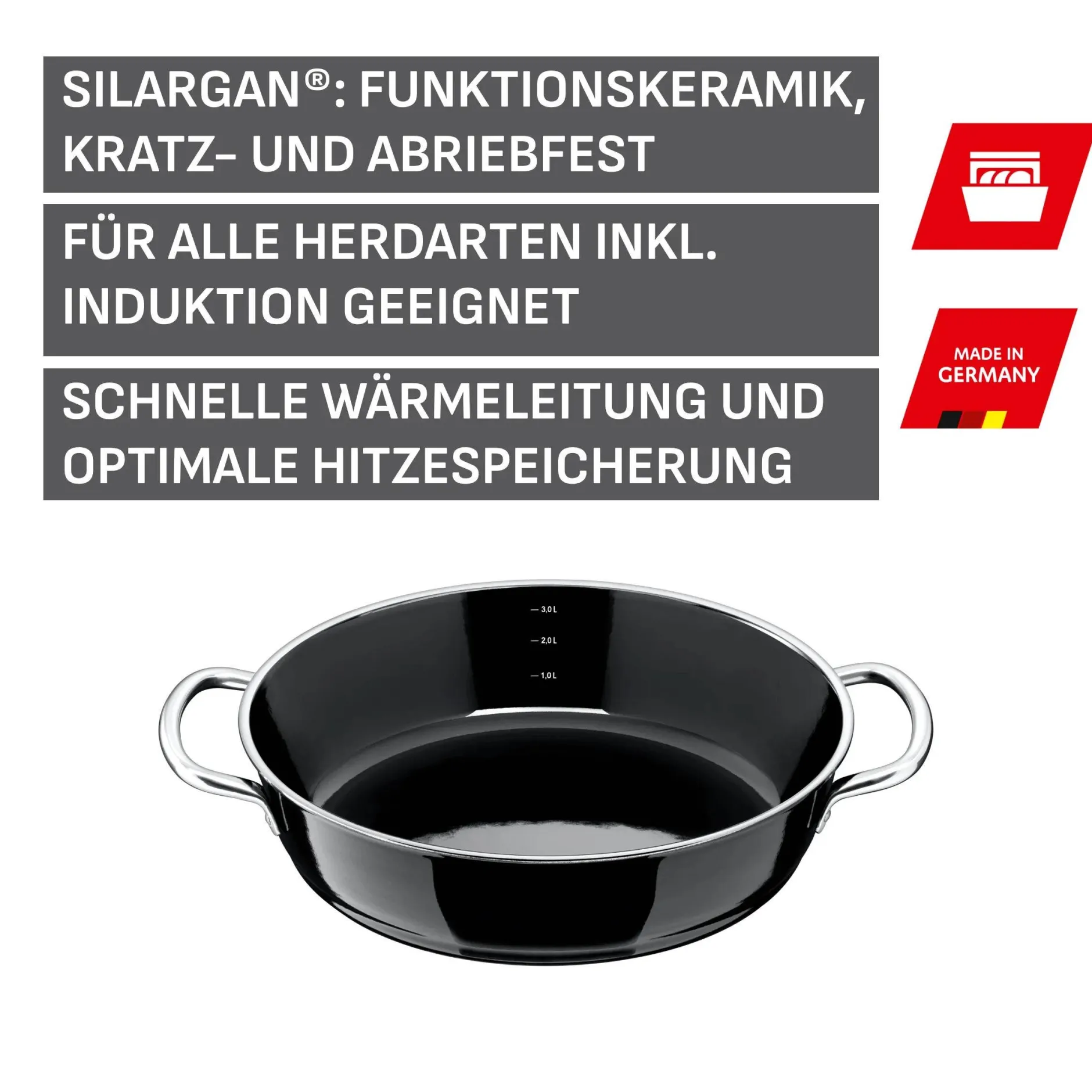 Silit Silargan® Professional Schmorpfanne, 28 cm, Black|WMF Outlet