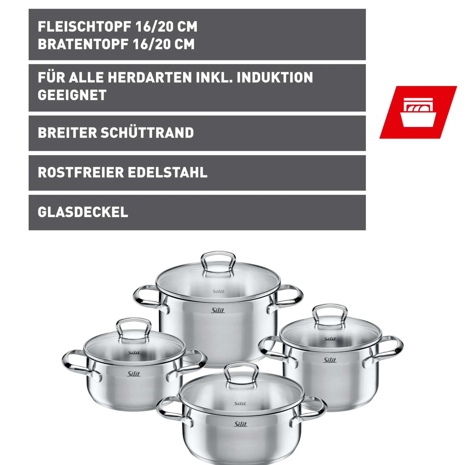 Silit Toskana Topf-Set, 4-teilig|WMF Outlet