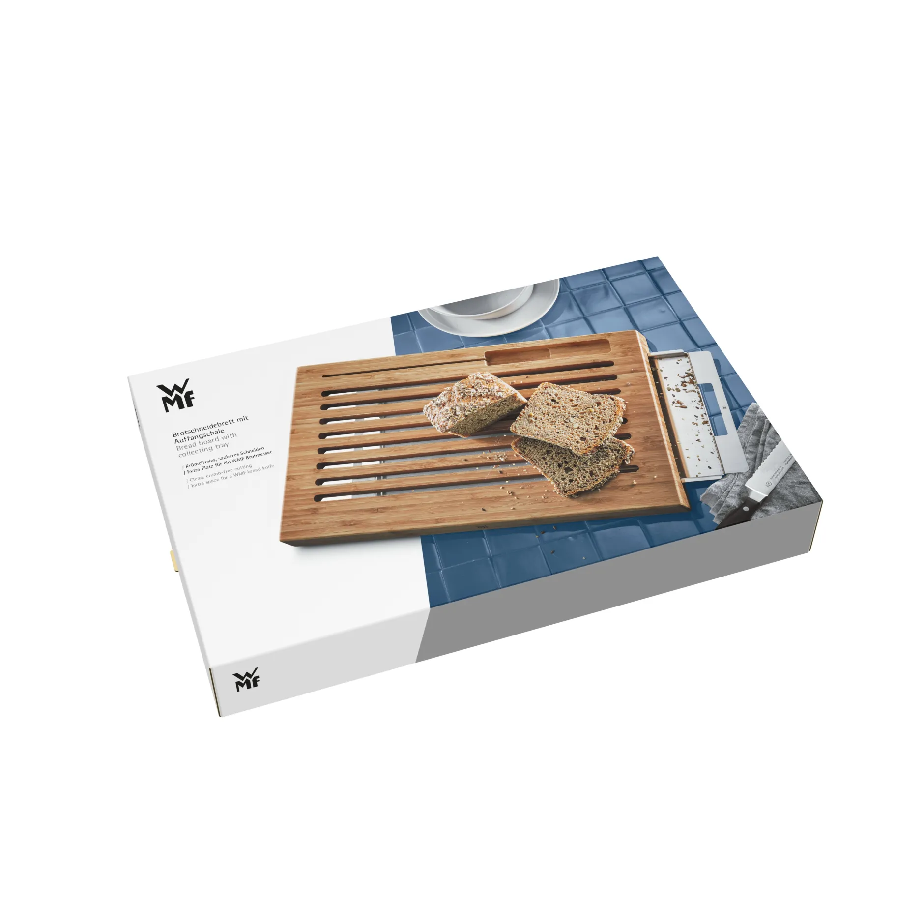 Smart Storage Brotschneidebrett mit Auffangschale Schneidebrett, 44 x 27 cm|WMF